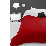 Soleil docre Adele, Tagesdecke, Sofa-Überwurf, Polycotton, Rot, 220 x 240 cm