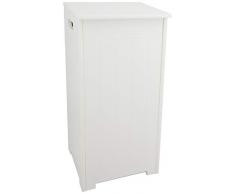 House & Homestyle Wäschekorb, MDF, Weiß, 60 x 30 x 30 cm