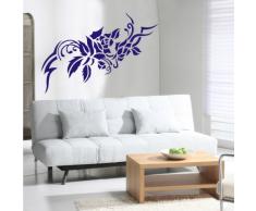 INDIGOS 4052166142632 Wandtattoo W655 sehr schöne Blume Wandaufkleber 80 x 50 cm, blau