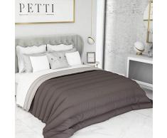 PETTI Artigiani Italiani Bettdecke, Grau, Bettgröße 160x200 240 x 260 cm