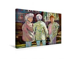 Calvendo Premium Textil-Leinwand 45 cm x 30 cm Quer, Meenzer MÃ¤dsche | Wandbild, Bild auf Keilrahmen, Fertigbild auf Echter Leinwand, Leinwanddruck: Ãlmalerei von Margarita Siebke Menschen Menschen