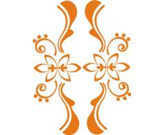 INDIGOS 4051095049357 Wandtattoo w424 Pflanze Blume 120 x 87 cm, orange