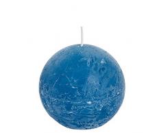 Spaas 6 Rustikale Kugelkerzen ohne Duft, Paraffinwachs Türkis, DxH 80 mm