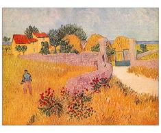 ArtPlaza Van Gogh Vincent - Farmhouse in Provence, Dekorative Paneele, Holz, Mehrfarbig, 80 x 1.8 x 60 cm