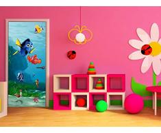 AG Design FTDv 1808 Findet Nemo Disney, Papier Fototapete Kinderzimmer - 90x202 cm - 1 Teil, Papier, multicolor, 0,1 x 90 x 202 cm