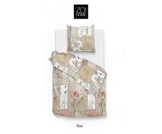 Zo!Home Bettwäsche 100% Baumwolle Siya 135x200 (80x80) Beige