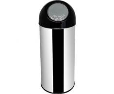 Bolero L044Â Bullet Abfalleimer mit rutschsicher ST/ST, 50Â l, 30,5Â cm x 82Â cm, silber