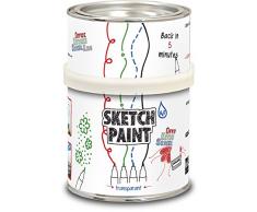 First4magnets Sketch (Whiteboard) Farbe von MagPaint 0,5 Liter (3sqm Abdeckung) -Gloss transparent, Metall, White, 25 x 10 x 3 cm