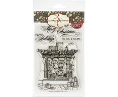 Colorado Craft Company LL220 Colourrado Stempel, Motiv Weihnachtsmann kommt niedliche Beine, transparent