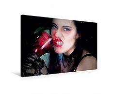 Premium Textil-Leinwand 75 cm x 50 cm quer, Ein Motiv aus dem Kalender Legende Vampire | Wandbild, Bild auf Keilrahmen, Fertigbild auf echter Leinwand, Leinwanddruck: Drinkend (CALVENDO Menschen);CALVENDO Menschen