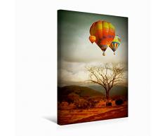 Premium Textil-Leinwand 30 x 45 cm Hoch-Format Heißluftballone durchqueren Afrika | Wandbild, HD-Bild auf Keilrahmen, Fertigbild auf hochwertigem Vlies, Leinwanddruck von Liselotte Brunner-Klaus