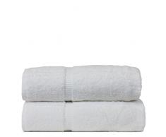 Bare Cotton Hotel & Spa Handtuch türkische Badetücher Dobby Bordüre Bath Towels - Set of 2 weiß