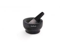 Excelsa Pesto Mörser mit Stößel, Granit, Schwarz