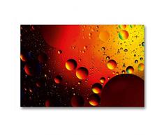 Premium Textil-Leinwand 90 x 60 cm Quer-Format Farbrausch mit Öl und Wasser 11 | Wandbild, HD-Bild auf Keilrahmen, Fertigbild auf hochwertigem Vlies, Leinwanddruck von Veronika Rix