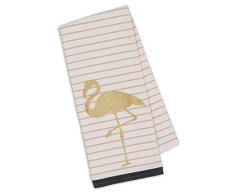 Design importen Ananas und Palmen Tisch Linens Cape Cod 18 x 28 - Dishtowel 2-Pack Golden Flamingo Printed