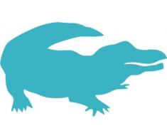 INDIGOS 4250380593340 Wandtattoo W052 Krokodil Afrika 80 x 45 cm, türkis