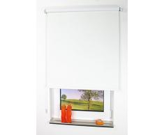 Liedeco Verdunklungsrollo, 62Â xÂ 180Â cm, Unifarben, Schwarz, weiÃ, 062 X 180 cm