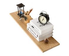 INMAN Regale zur Wandmontage, Eiche/Walnussholz, rechteckig, hängend, rustikal, schwimmend, Regal für Pokale, Ausstellungen, Fotorahmen, Sammlerstücke 36 Eiche