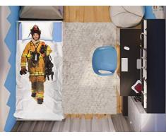 Italian Bed Linen Bettwäsche Kids Digital, 1 Poster Für 1 Person Pompiere