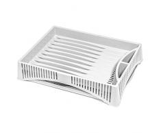 BranQ - Home essential Elba Abtropfkorb, Kunststoff PP, Weiß, 40x30x80 cm (LxBxH)