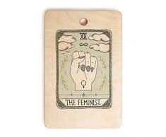 Society6 Barlena The Feminist Schneidebrett, 40,6 x 26,7 x 1,3 cm, 1,3 kg, mehrfarbig 16 x 10.5 mehrfarbig