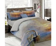 Sogni Dautore Italian Bed Linen Bettbezug, Doppelte, 100% Baumwolle, Multicolor SD07, DOPPEL