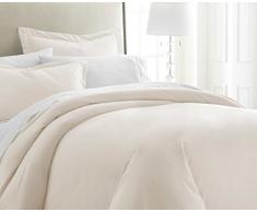 IENJOY Home Collection Bettwäsche-Set für Doppelbett, gebürstet, 3-teilig Queen elfenbeinfarben