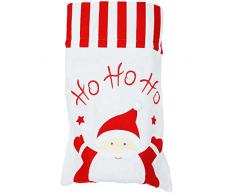 WeRChristmas 62 cm, Geschenkbeutel/Geschenkverpackung, Motiv Weihnachtsmann, HO HO HO-Design, Rot/Weiß