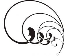 INDIGOS 4051095036067 Wandtattoo w327 Ranken Pflanzen Wandauskleber in 3 Größen, 120 x 111 cm, schwarz