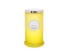 Shearer Candles Duftkerze im Glas, Zitronenschale, hohe Stumpenkerze, Baumwolldocht, Duft & ätherische Öle, gelb, Silber, weiß, groß