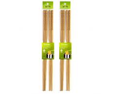 Suncha Essstäbchen aus Bambus – 30 cm extra lang – Küche – Hot Pot – Kochen – Braten Essstäbchen 4 Pairs