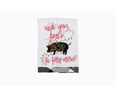 Glory Haus Wash Your Hands Geschirrtuch, bunt und weich, 48,3 x 63,5 x 0,1 cm