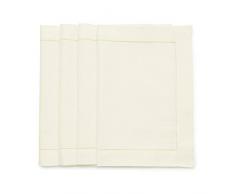 Solino Home Tischläufer, Serviette und Platzdeckchen aus Baumwolle Placemats (Set of 4) elfenbeinfarben