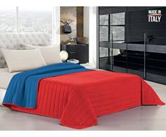 Elegant Q-EL-1P Sommer Steppdecke royal blau/rot, 100% Mikrofaser, 170x270cm