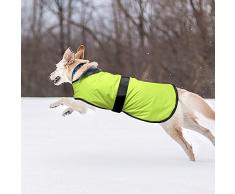 Domi Hund Winter Hundemantel, Wasserdicht Nylon Stoff mit Bequem und Warm Fleece Pet Weste, Reflektierende Nähte Hund Jacke Macht Pet sichtbar und Sicherheit Apparel- 6 Größen (S-XXXL), XXXL, Grün
