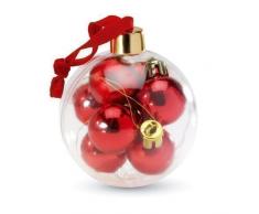 eBuyGB Mini Christbaumkugel, rot, 8 x 7.19 X 7.19 cm