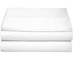 Clara Clark Supreme 1800 Collection Bettlaken für Einzelbett, King Size, weiß, King Size