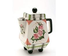 Cosmos Gifts 306-02 Teekanne, Rosenmotiv, Grün