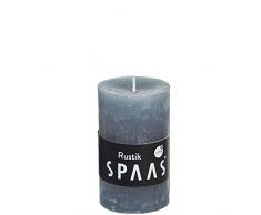 Spaas 12 Rustikale Stumpenkerzen ohne Duft, Paraffinwachs grau, D 48 mm x H 80 mm