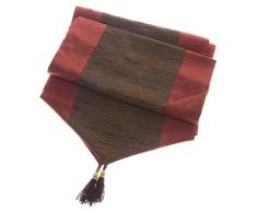 Elegante Tischläufer für Zuhause von Avarada, dekorative Läufer für Kaffeetisch, Bett, Sofa, mehrere Größen, sehen wie Seide aus, Polyester, Seide, Orange Scarlet, 13 x 90 Inch