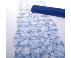 Deko AS GmbH Sizoweb Tischband Wellenschnitt Mittelblau ca. 25 cm Rolle 25 Meter - 64W 036-R 250