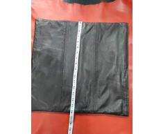 Zafy Leder-Kissenbezüge für Couch Sofa Bett massives Echtleder weich Kissenbezüge 16 X 16 schwarz