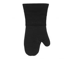 All-clad Textilien Schwergewicht 100 Prozent Baumwolle Twill und Silikon Ofenhandschuh schwarz