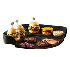 Emile Henry EH347548 Burger Party Grillplatte Kohle
