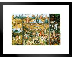 Hieronymus Bosch The Garden of irdischen Delights Triptychon Maler Garten der irdischen Freuden Triptychon Kunstdruck 20x26 inches Matted Framed Poster