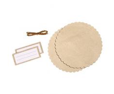 Rayher 68002000 Dekoset f. Marmeladenglas Leinen, SB-Btl 1Set