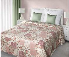 Eurofirany Tagesdecke, Polyester, Pink, 220 x 240 x 1 cm