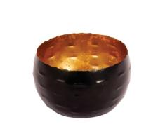 Ian Snow Black Teelichthalter, Metall und Zinnfolie, goldfarben