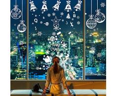 Gejoy Fensteraufkleber, Schneeflocke, Weiß, 200 Stück