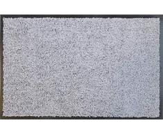 oKu-Tex Fußmatte | Schmutzfangmatte | Eco-Clean| Silber/Grau | Recycling-Gummi | für innen | Eingangsbereich / Haustür / Treppenhaus / Flur | rutschfest | 60x90 cm